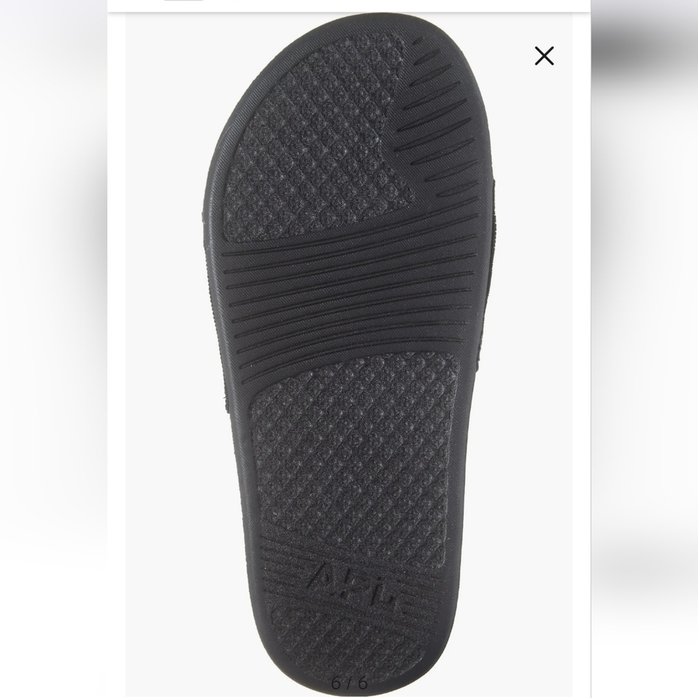APL Techloom Slides Big Logo Black Multi Womens Size 7 - Picture 5 of 10
